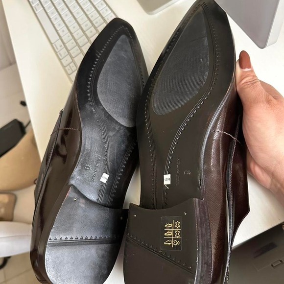 DOLCE & GABBANA Men's Brown Leather Dress Shoes Size 9- Lace-Ups - Picture 6 of 9